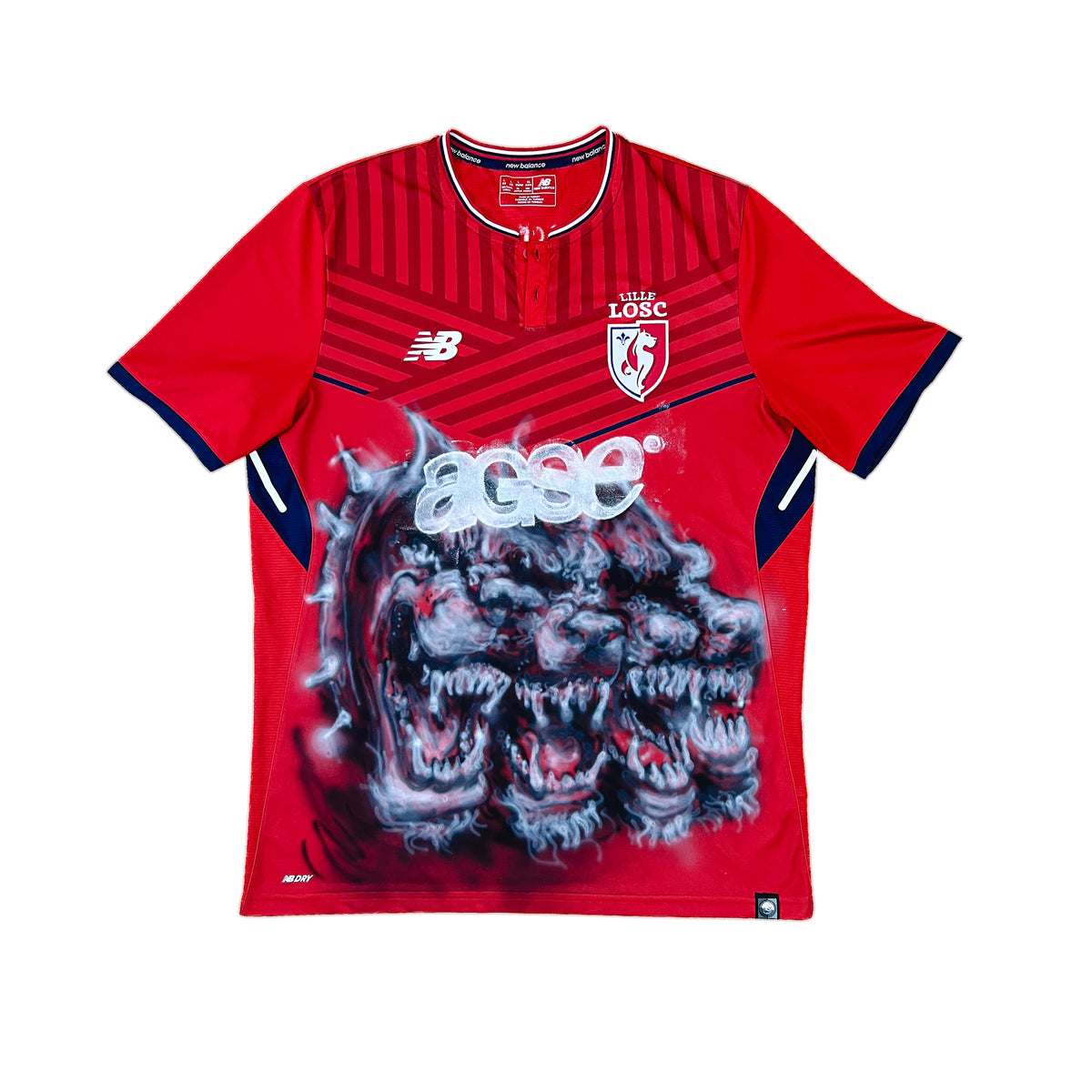 FOUR HEADS DOG - LOSC 2017/2018 HOME NEW BALANCE CUSTOM JERSEY - L