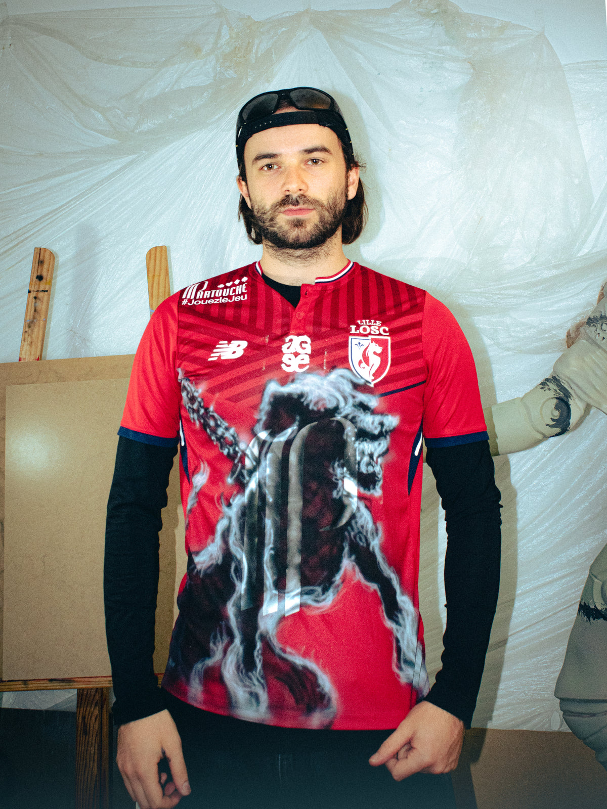 CHAINED DOG - LOSC 2017/2018 HOME NEW BALANCE CUSTOM JERSEY - S