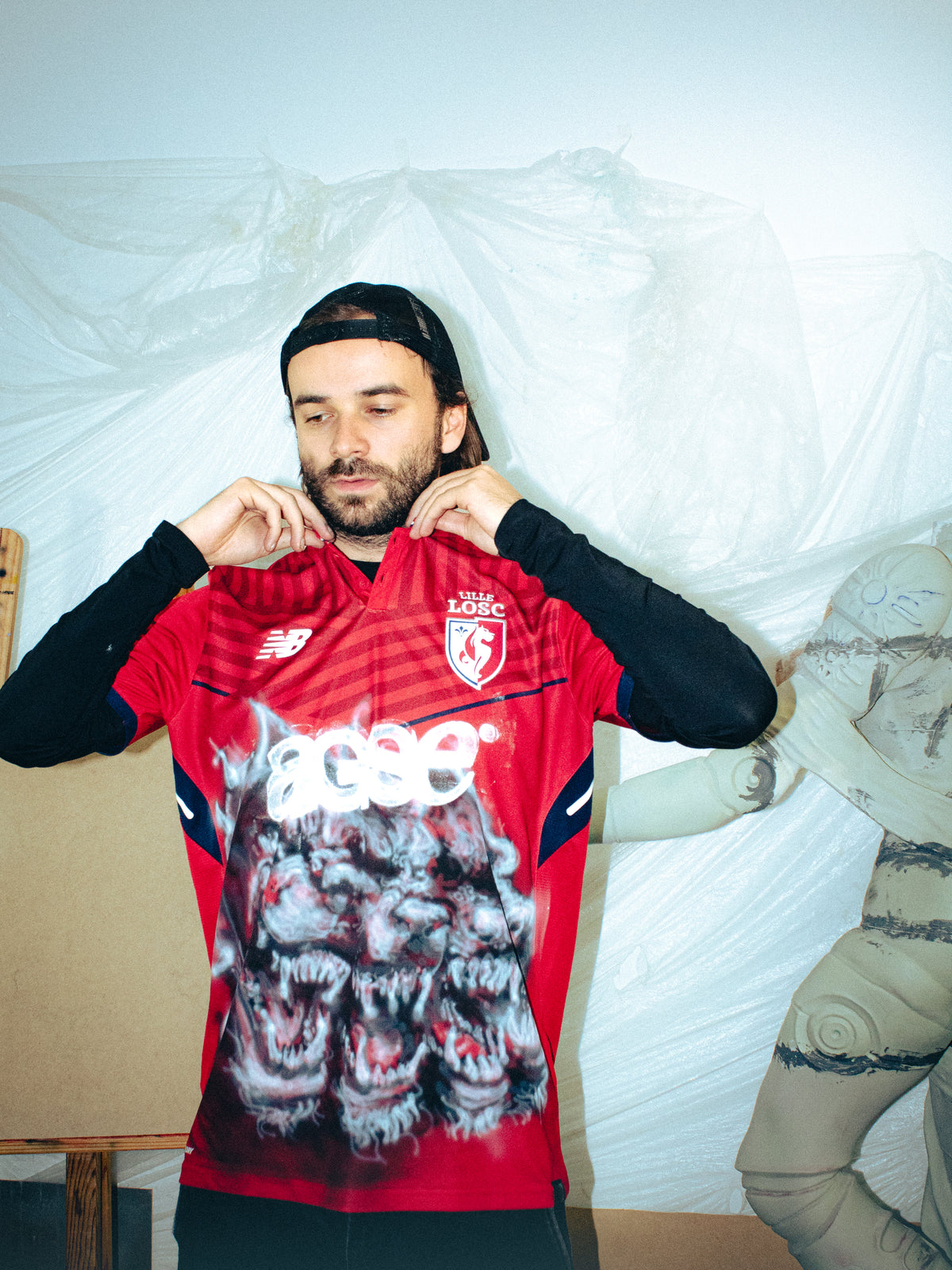 FOUR HEADS DOG - LOSC 2017/2018 HOME NEW BALANCE CUSTOM JERSEY - L
